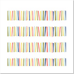 Horizontal Papercut Block Stripes Posters and Art